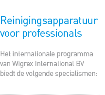 Reinigingsapparatuur voor professionals